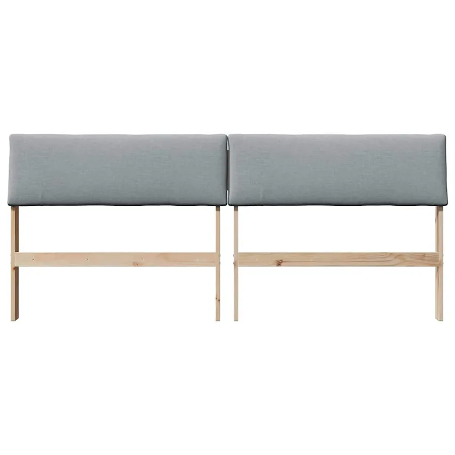 Tête de lit capitonnée Gris clair 180 cm Pin massif - 4