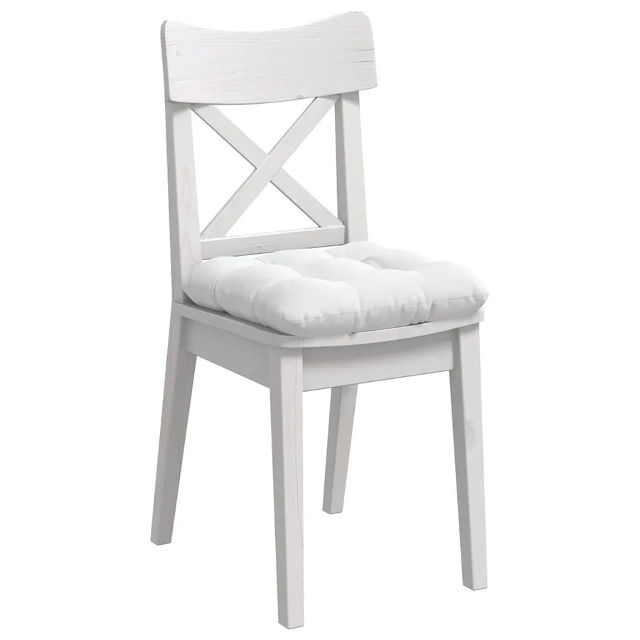 Coussins de siège 4 pcs Blanc 40 x 40 x 12 cm tissu - 3