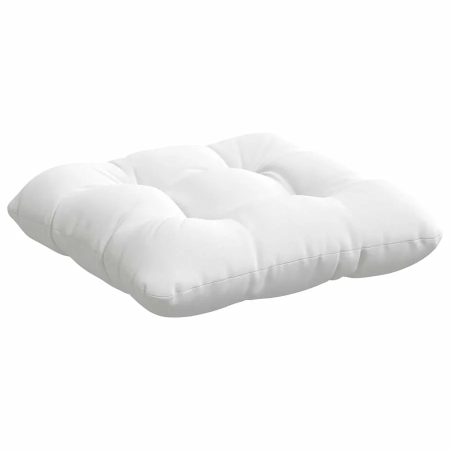 Coussins de siège 4 pcs Blanc 40 x 40 x 12 cm tissu - 5
