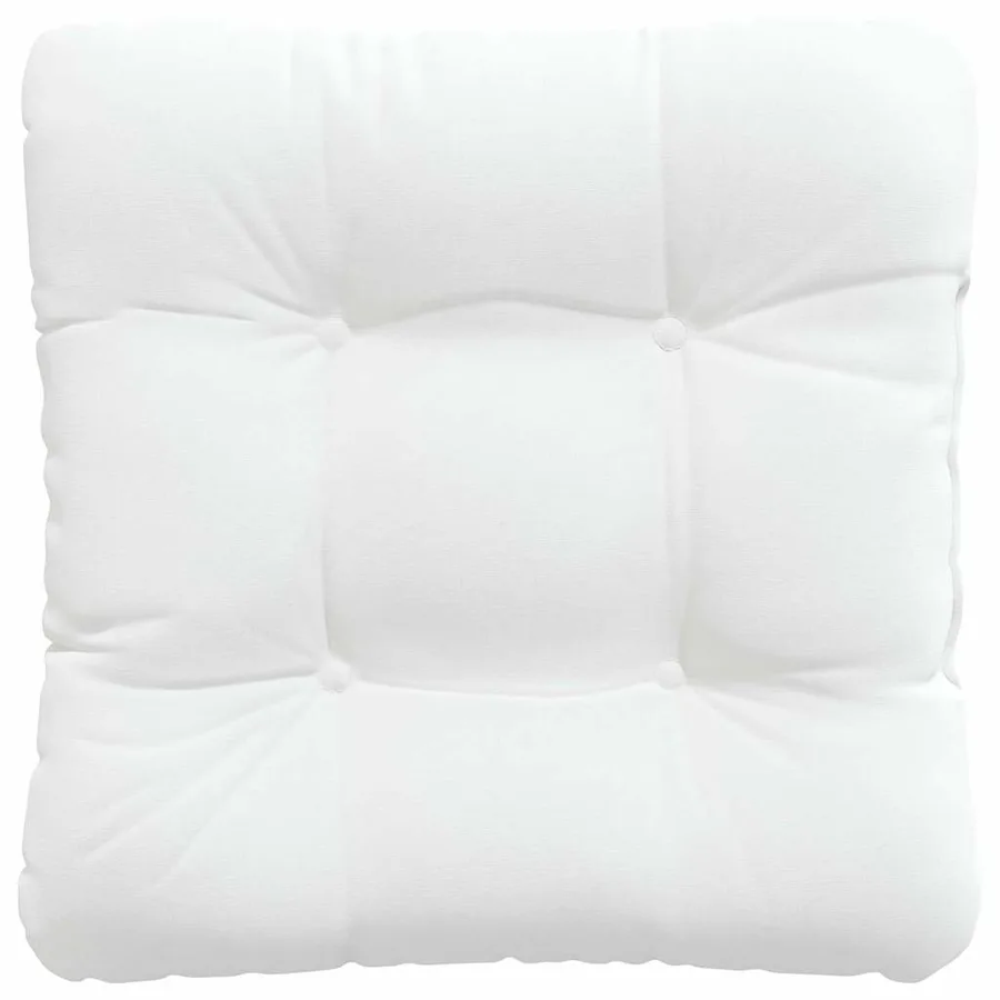 Coussins de siège 4 pcs Blanc 40 x 40 x 12 cm tissu - 7