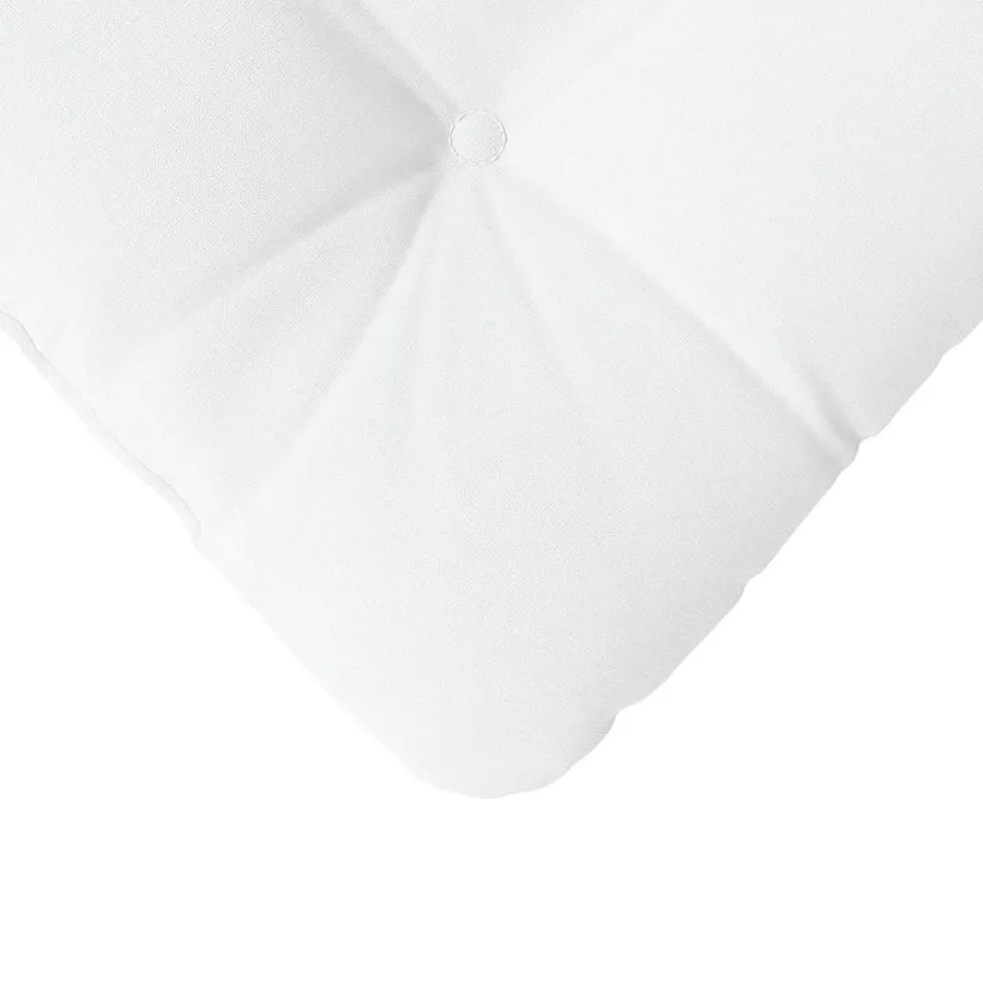 Coussins de siège 4 pcs Blanc 40 x 40 x 12 cm tissu - 9