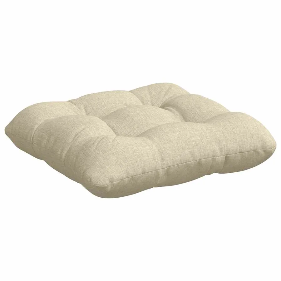 Coussins de siège 4 pcs Crème 40 x 40 x 12 cm tissu - 5