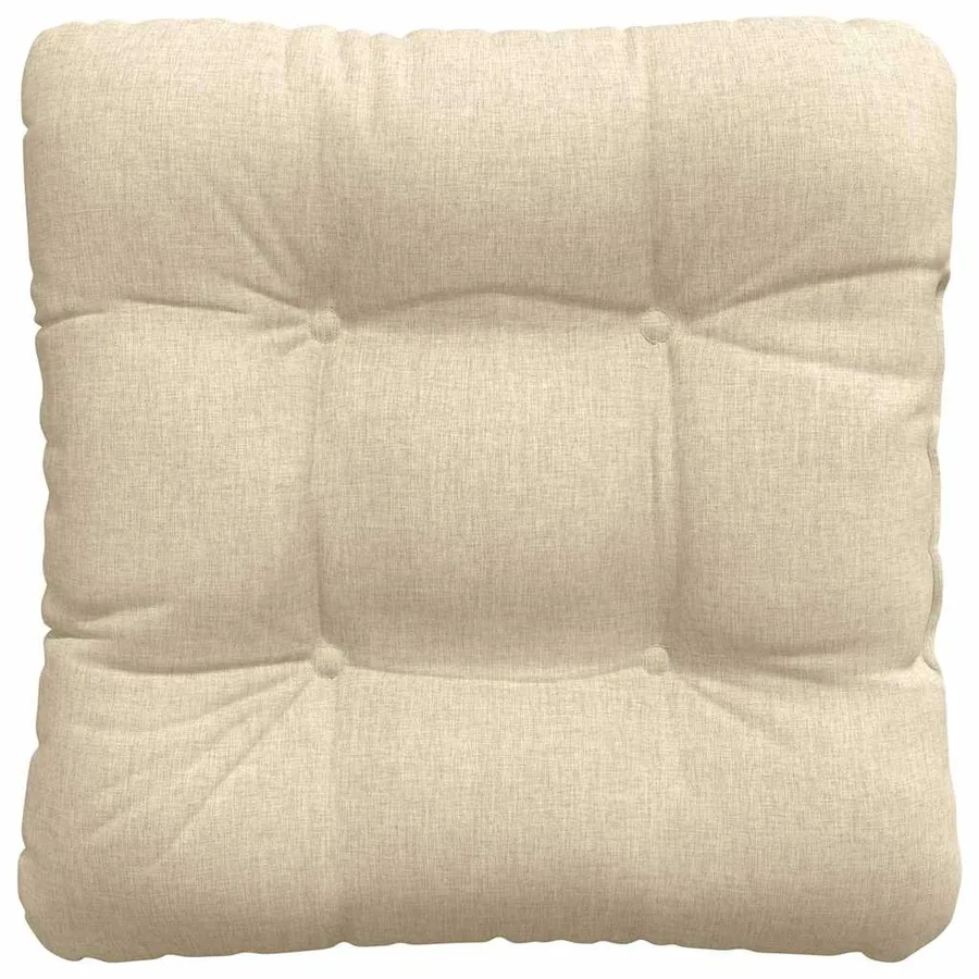 Coussins de siège 4 pcs Crème 40 x 40 x 12 cm tissu - 7