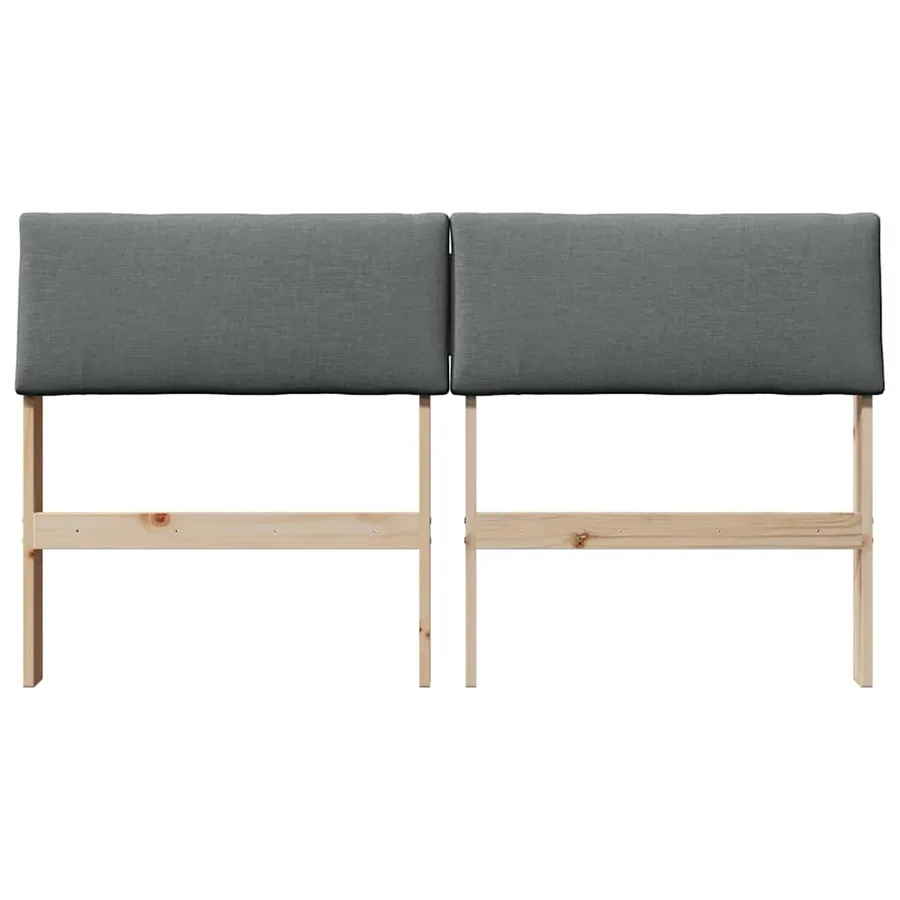 Tête de lit capitonnée Gris foncé 135 cm Pin massif - 4