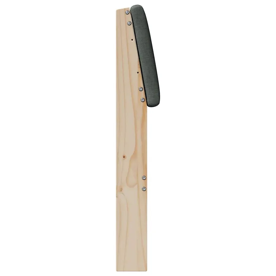 Tête de lit capitonnée Gris foncé 135 cm Pin massif - 5