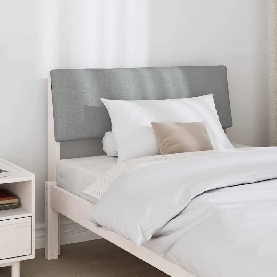 Tête de lit capitonnée Gris clair 100 cm Pin massif - 3