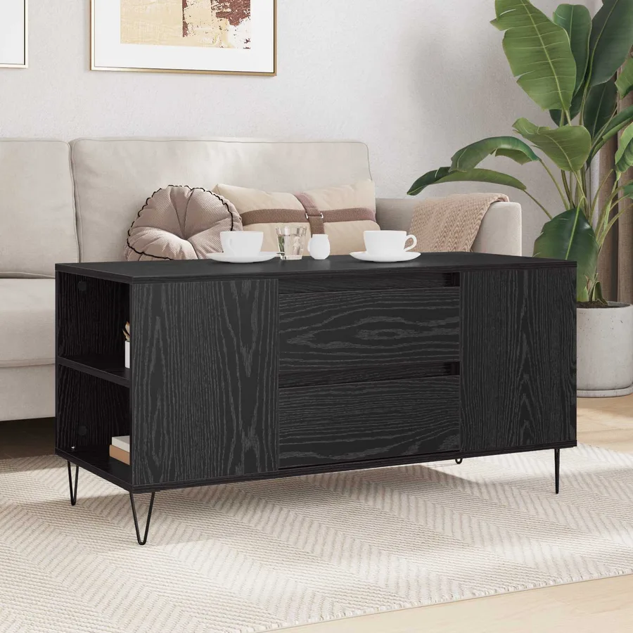 Table basse Chêne noir 102 x 44,5 x 50 cm Bois d'ingénierie - 4