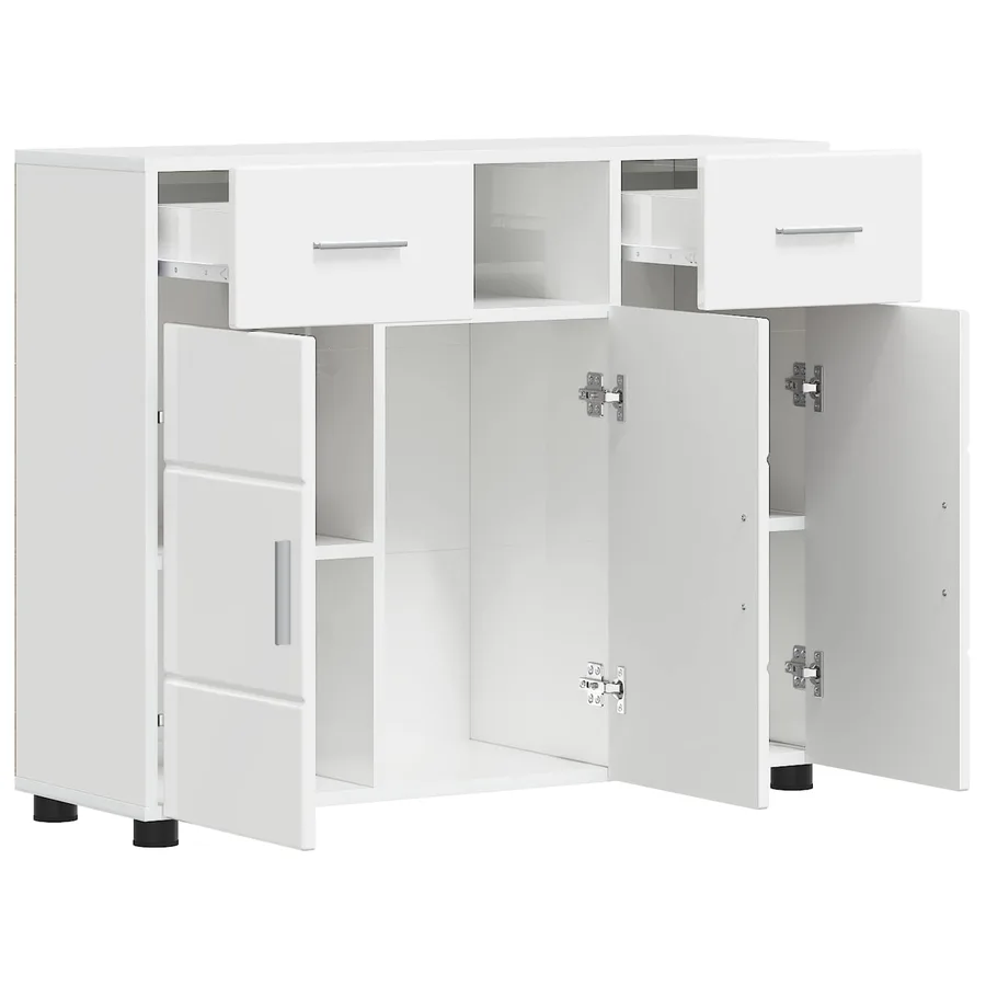 Cabinet en Bois avec tiroir Blanc brillant 88,5 x 30,5 x 73 cm - 5