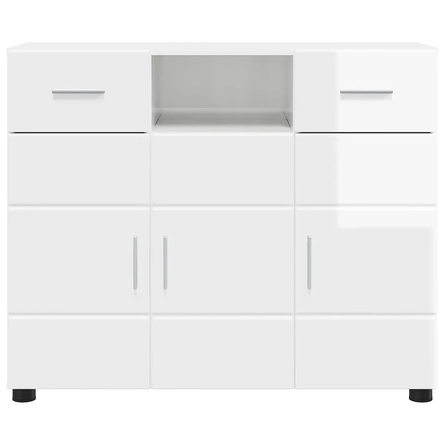 Cabinet en Bois avec tiroir Blanc brillant 88,5 x 30,5 x 73 cm - 6
