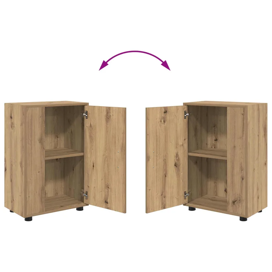 Ensemble meuble TV Chêne artisanal Bois d'ingénierie - 12