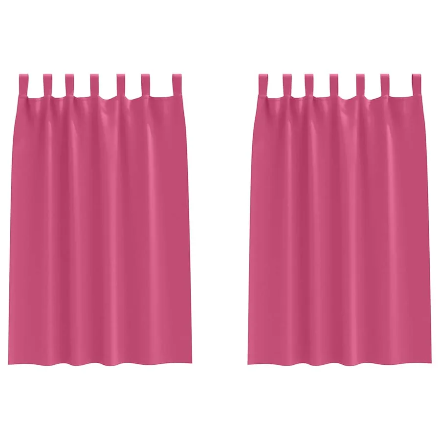 Rideaux occultants avec anneaux 2 pcs Rose vif 175 x 140 cm - 2