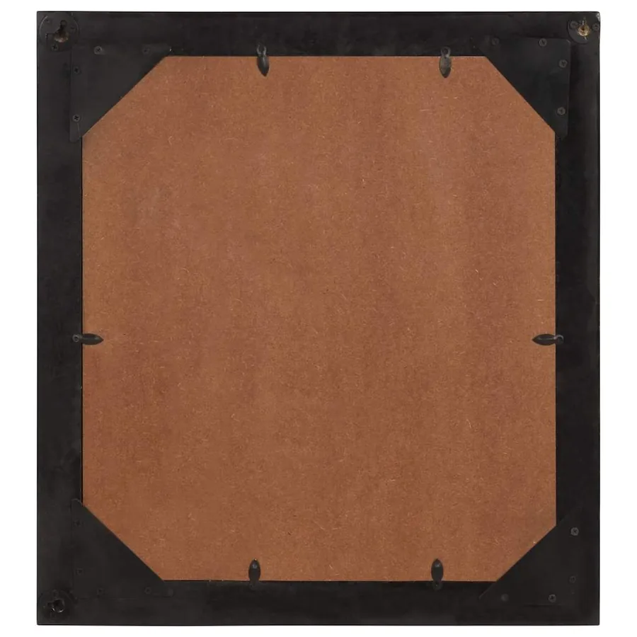 Miroir de salle de bain 55x1x60cm verre et bois massif manguier - 3