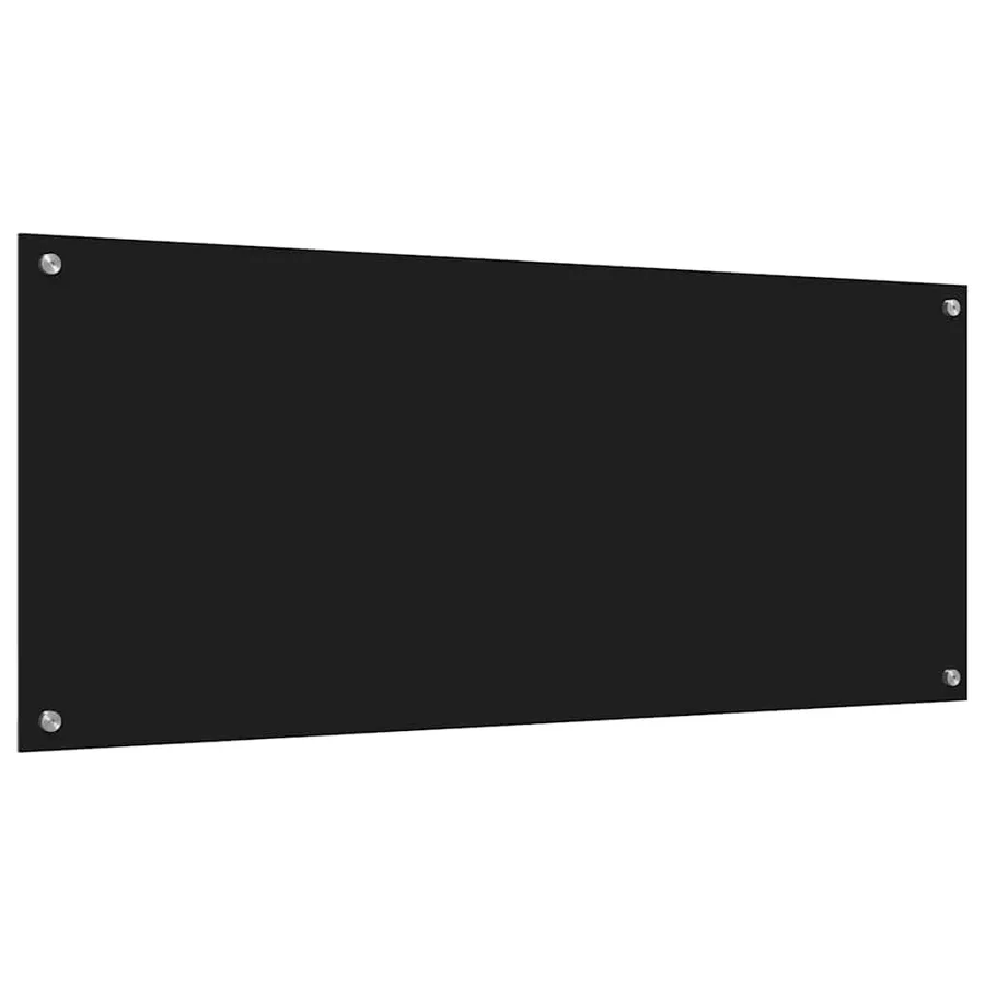Crédence de cuisine 2 pcs Noir 120 x 50 cm verre trempé - 6