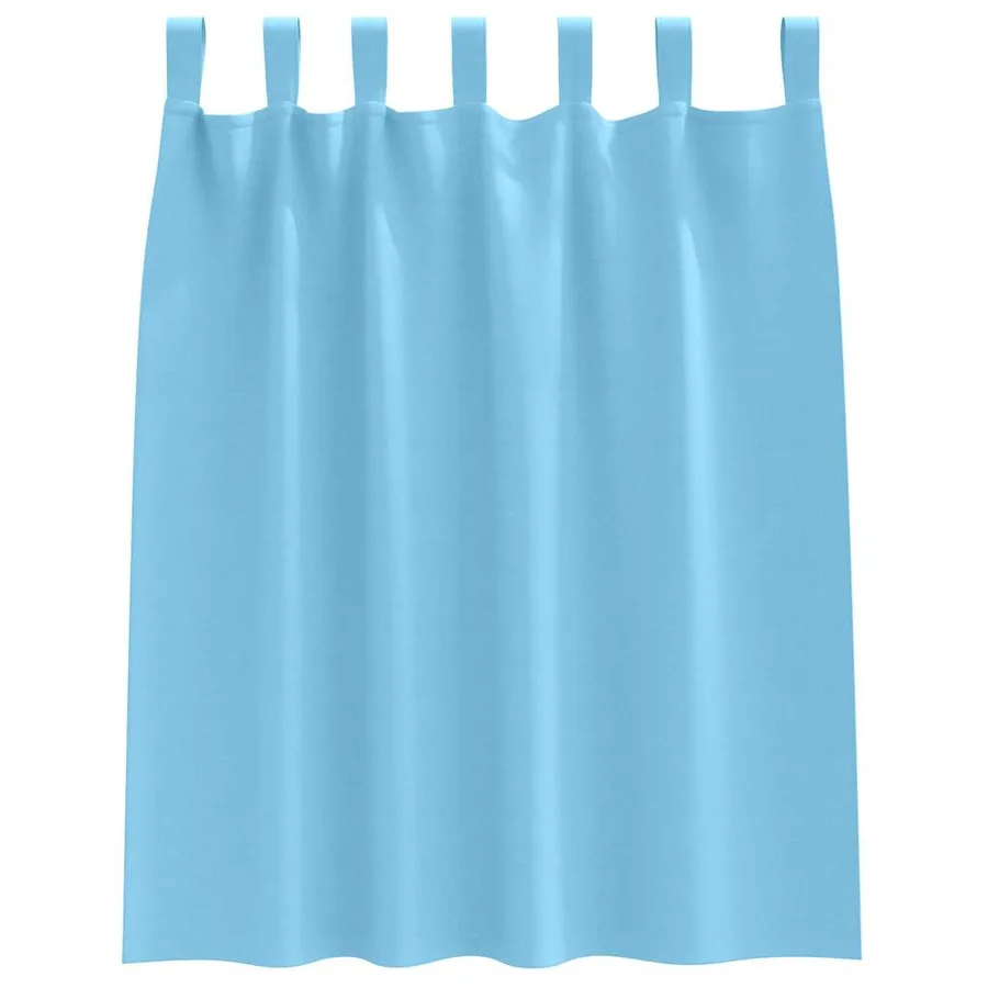 Rideaux occultants avec anneaux 2 pcs Bleu clair 140 x 140 cm - 4