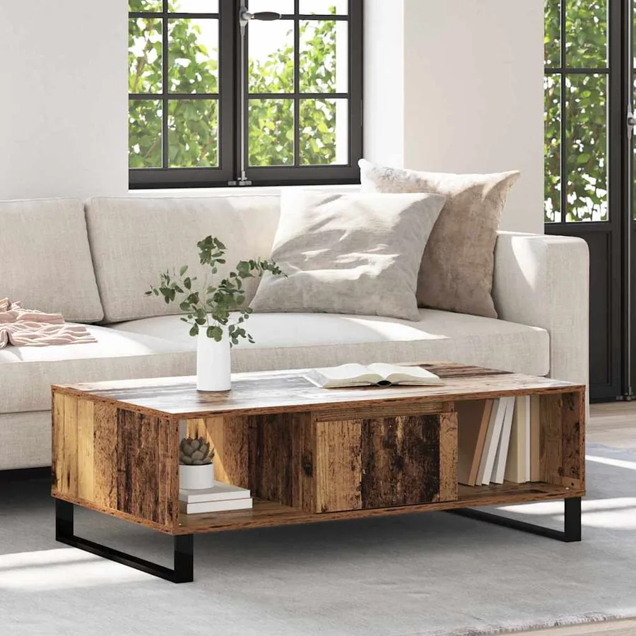 Table basse Bois ancien 104 x 60 x 35 cm Bois d'ingénierie