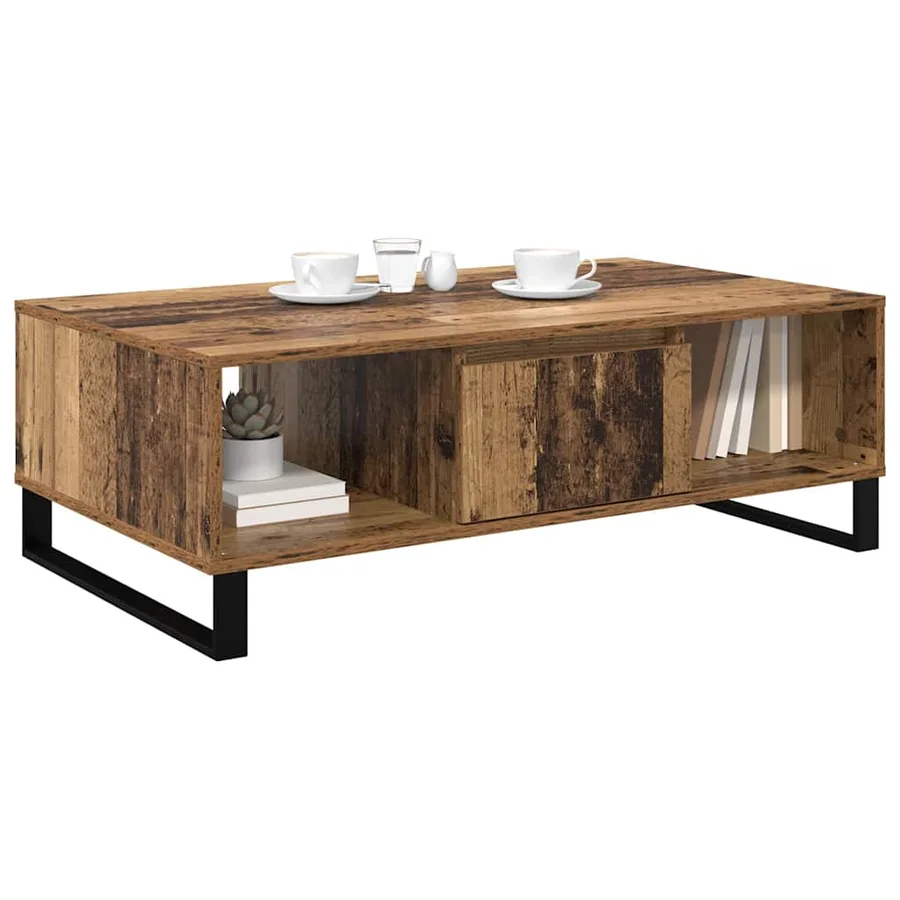Table basse Bois ancien 104 x 60 x 35 cm Bois d'ingénierie - 3