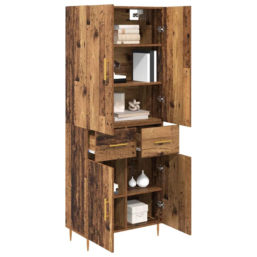 Haut Armoire Bois Ancien 69,5 x 34 x 180 cm Bois d'ingénierie - 3
