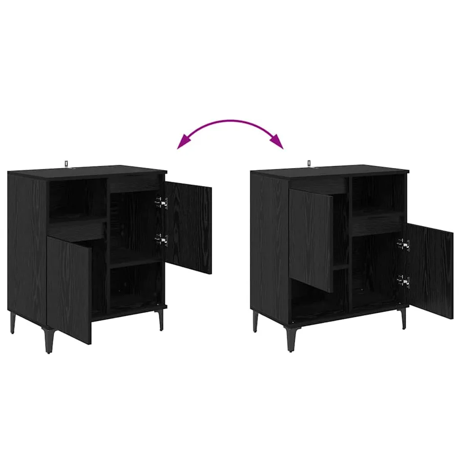 Buffets 3 pcs Chêne noir 60 x 35 x 70 cm Bois d'ingénierie - 10