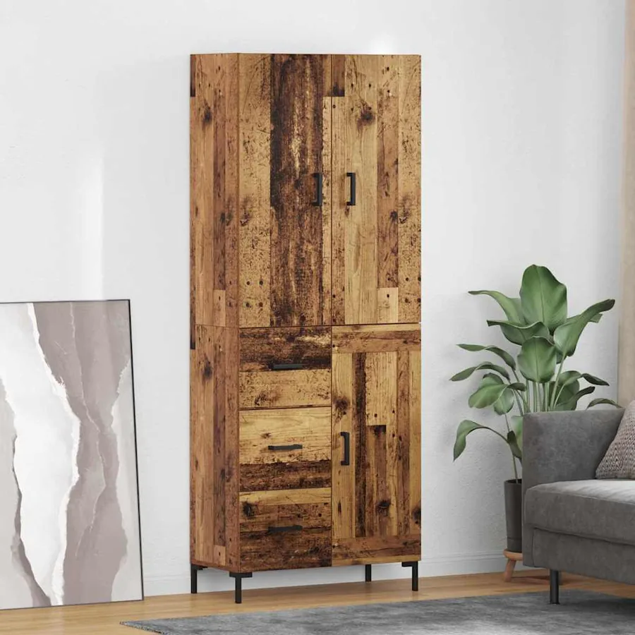 Haut Armoire Bois Ancien 69,5 x 34 x 180 cm Bois d'ingénierie
