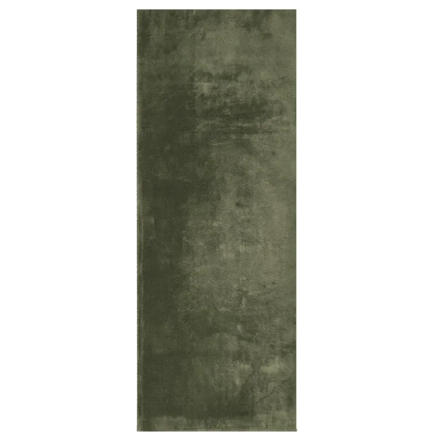Tapis HUARTE à poils courts doux et lavable vert forêt 80x200cm - 2