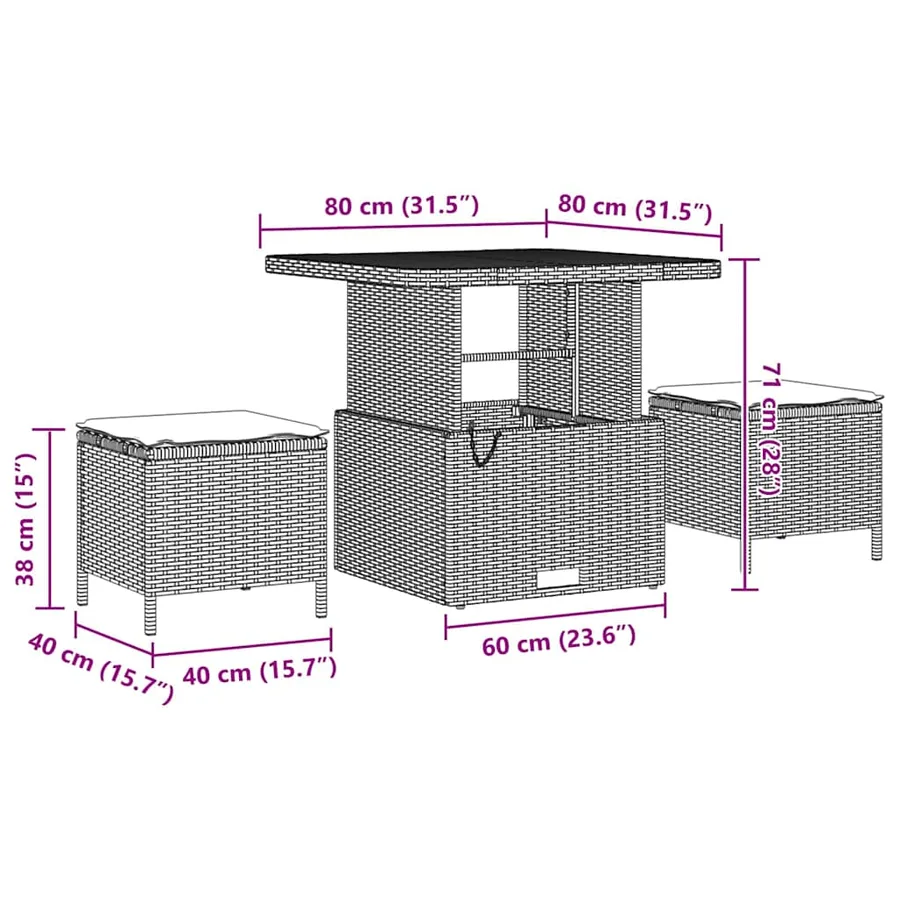 Ensemble de canapé de jardin avec coussin 10 pcs Gris polyrotin - 14
