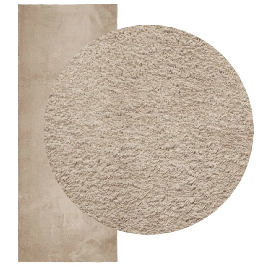 Tapis HUARTE à poils courts doux et lavable sable 80x200 cm - 3