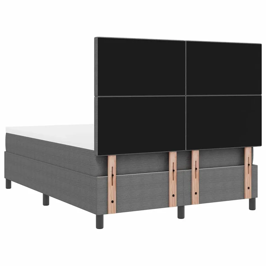 Lit à ressort LED Gris clair et blanc 140 x 190 cm - 10