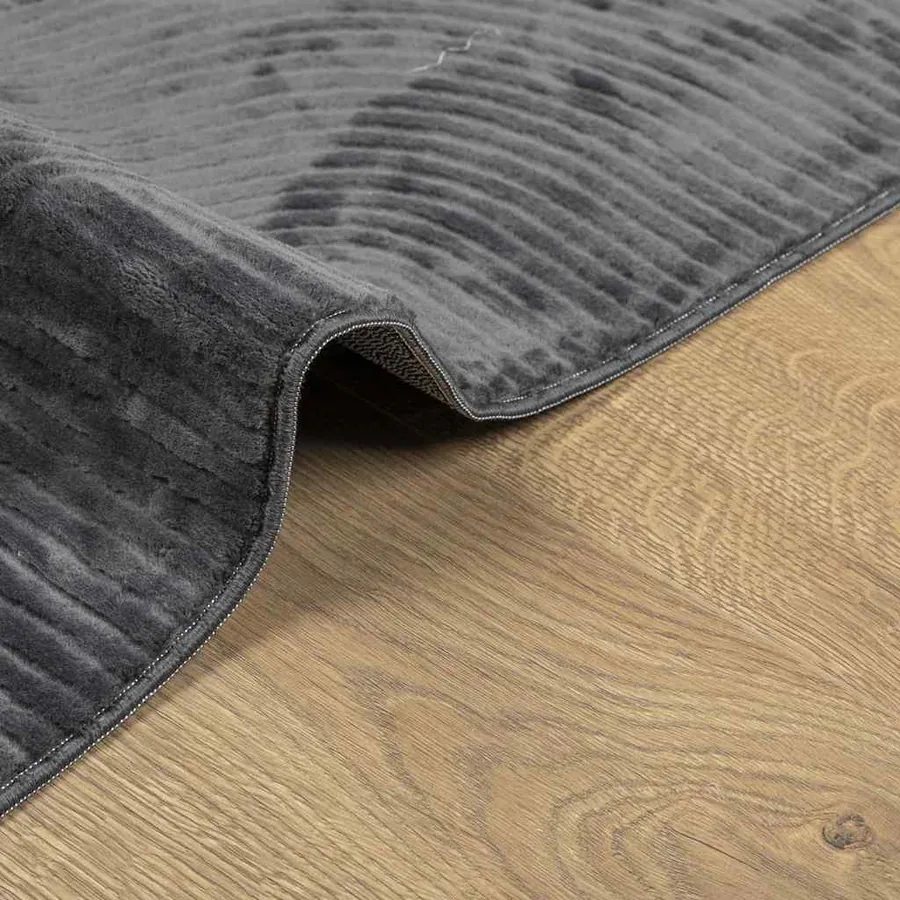 Tapis IZA poils courts style scandinave anthracite 80x150 cm - 6