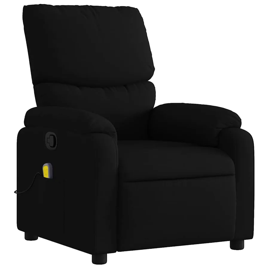 Fauteuil de massage inclinable Noir Tissu - 4