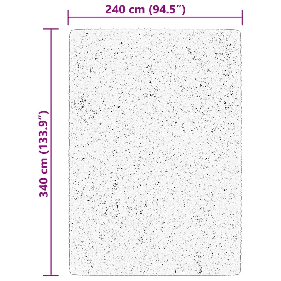 Tapis HUARTE à poils courts doux et lavable noir 240x340 cm - 10