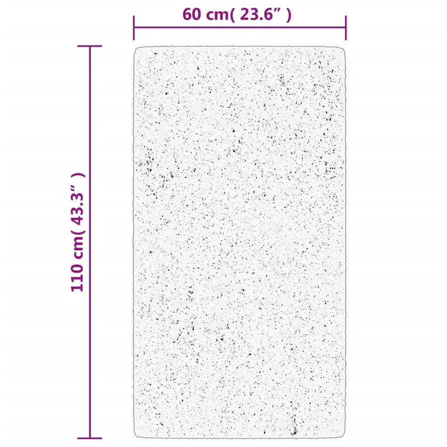 Tapis HUARTE à poils courts doux et lavable sable 60x110 cm - 10