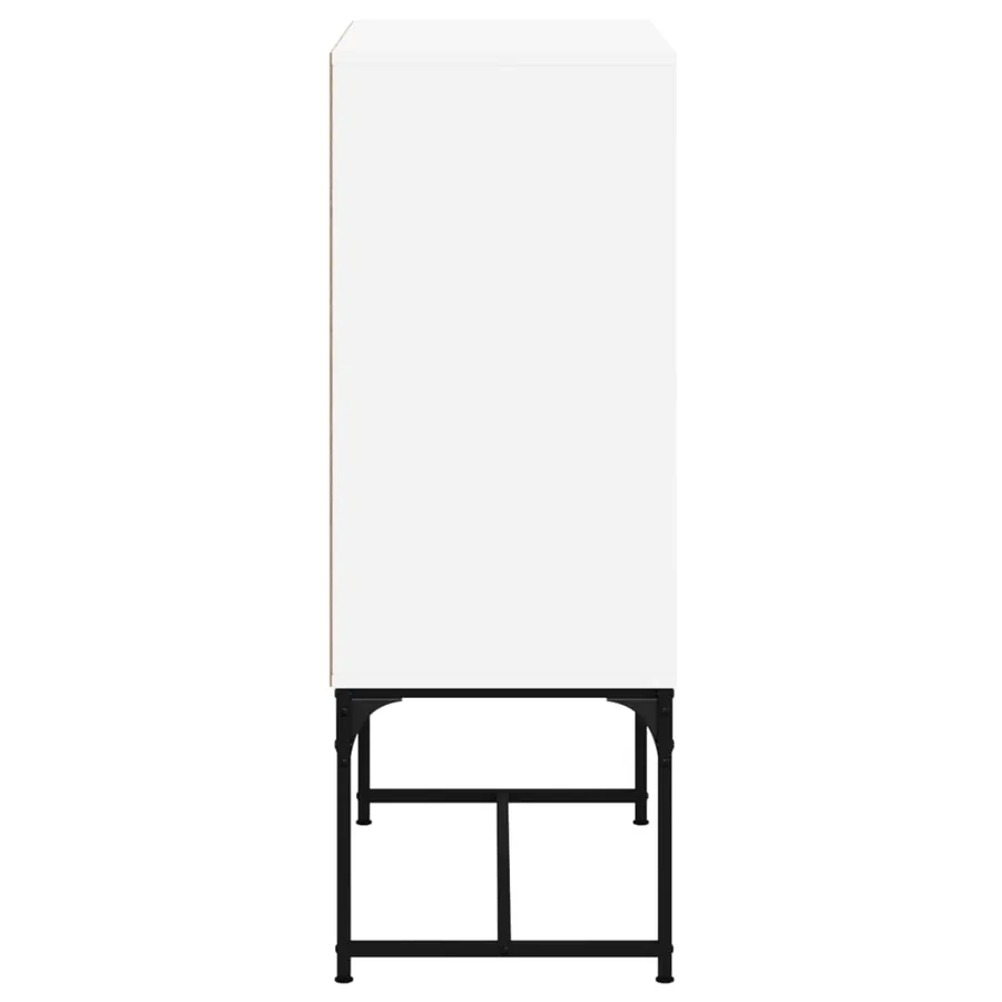 Armoire latérale avec portes en verre blanc 69x37x100 cm - 7