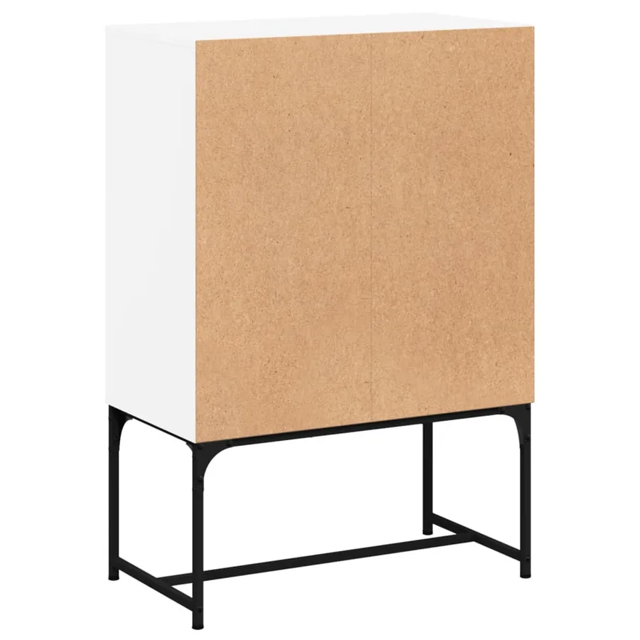 Armoire latérale avec portes en verre blanc 69x37x100 cm - 8