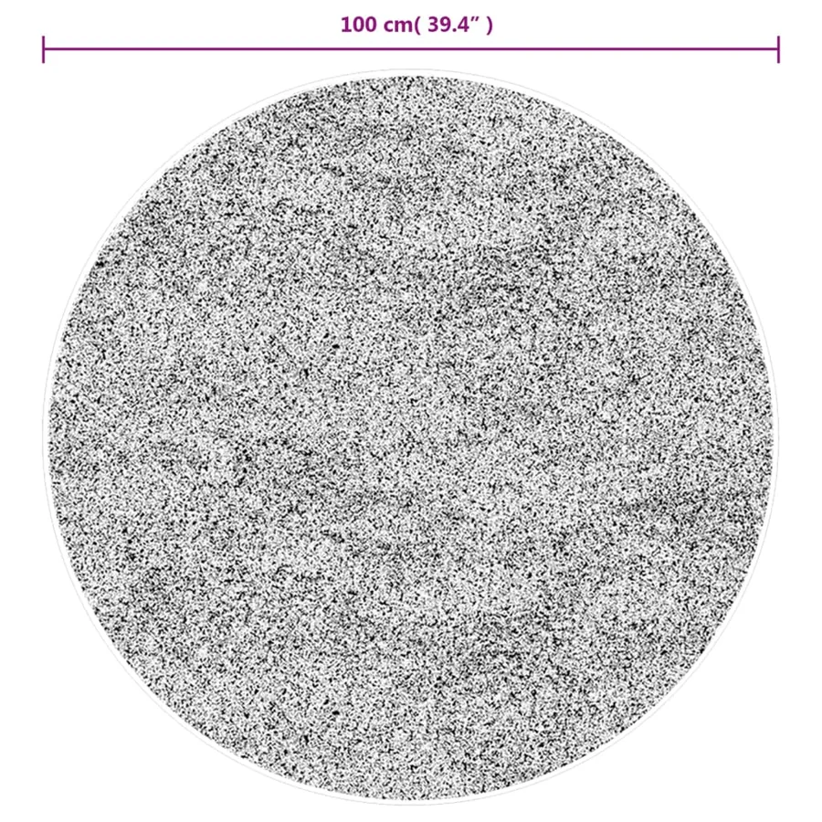 Tapis HUARTE à poils courts doux et lavable sable Ø 100 cm - 10