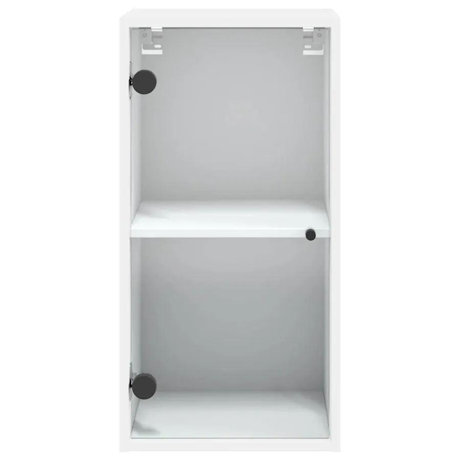 Armoire murale avec portes en verre blanc 35x37x68,5 cm - 6