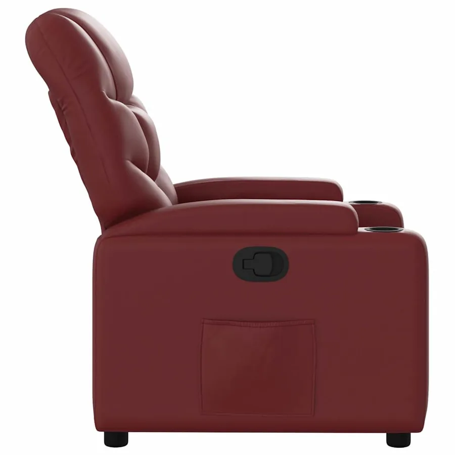 Fauteuil inclinable Rouge bordeaux Similicuir - 4