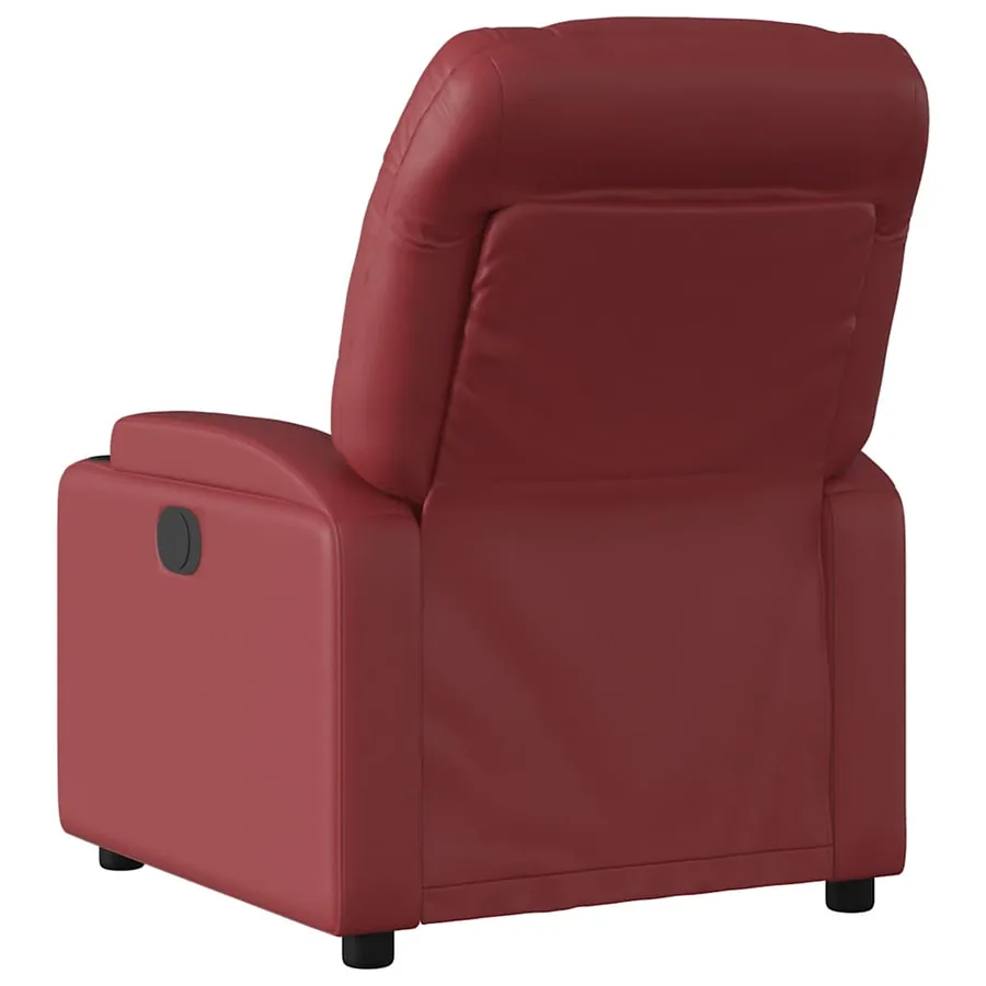 Fauteuil inclinable Rouge bordeaux Similicuir - 5