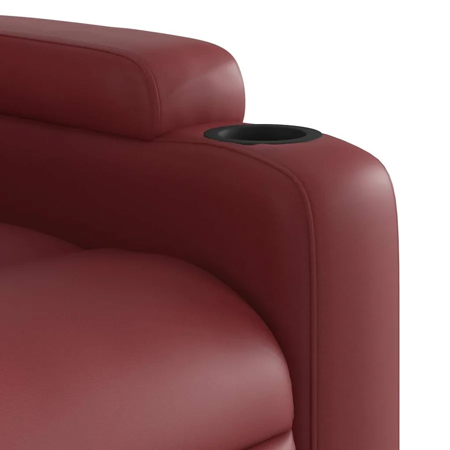 Fauteuil inclinable Rouge bordeaux Similicuir - 8