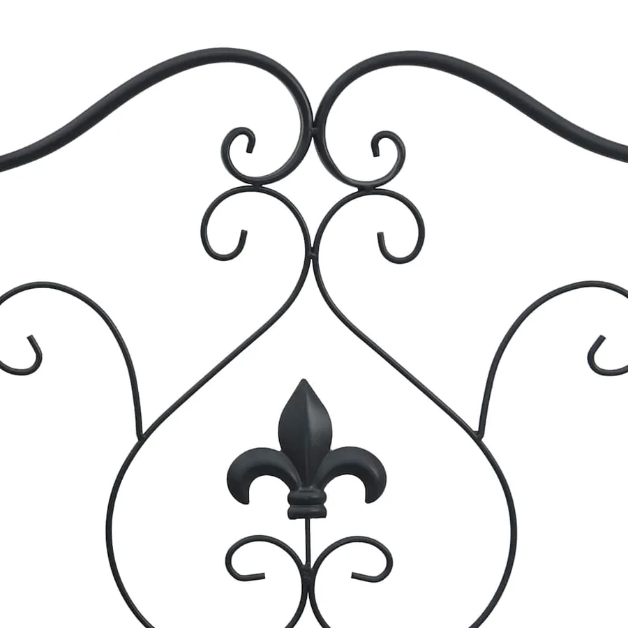 Banc de jardin Noir 104 x 54 x 93 cm Acier - 8