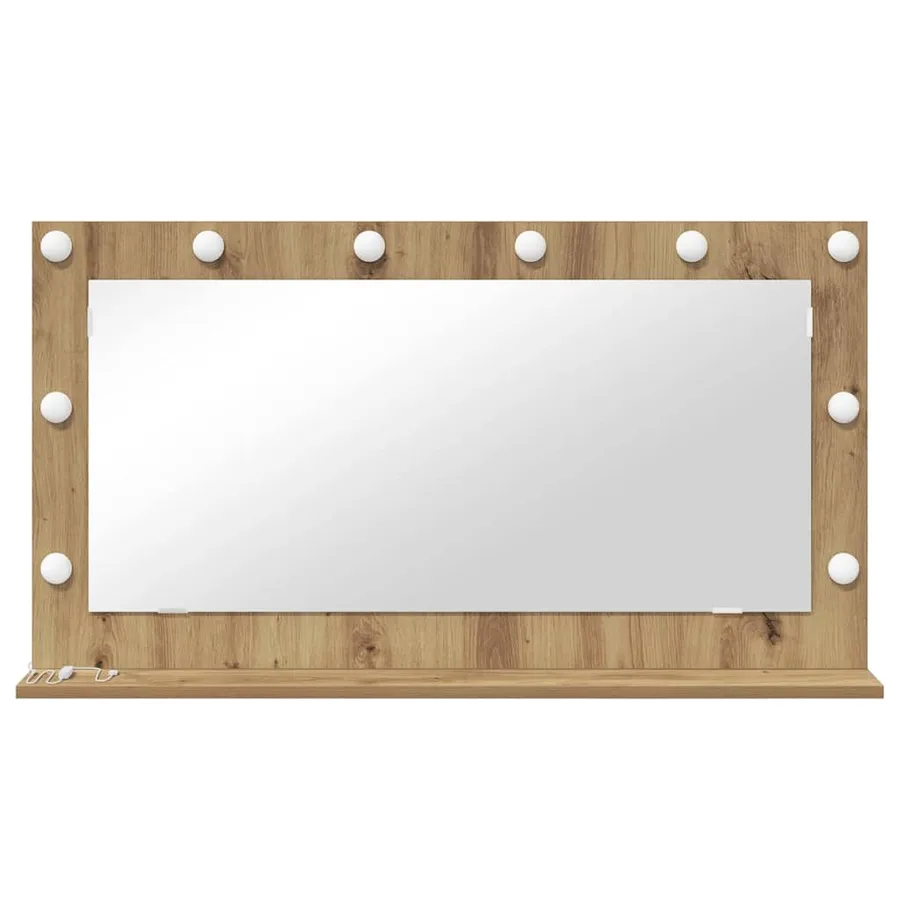 Miroir de vanité Chêne artisanal 100 x 55 x 18 cm Rectangulaire - 4