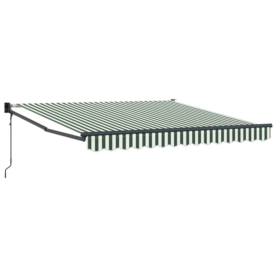 Auvent rétractable Vert et blanc 300 x 250 x 165 cm - 2