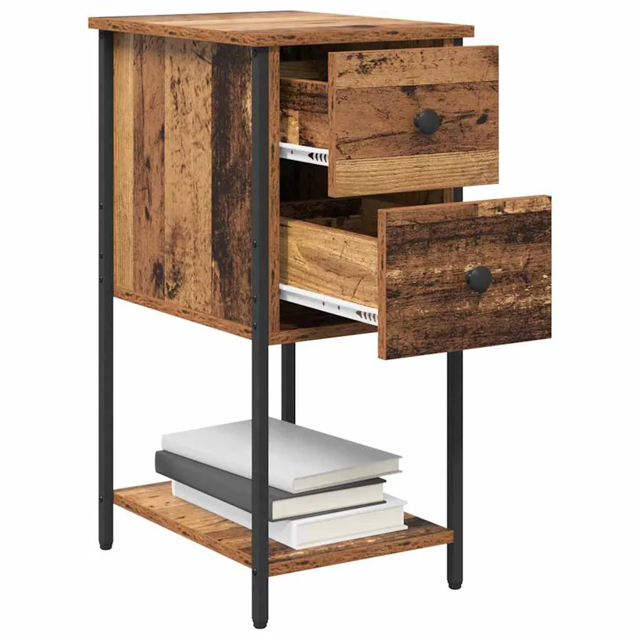 Cabinet de chevet Bois ancien 32 x 42 x 70 cm Bois d'ingénierie - 3