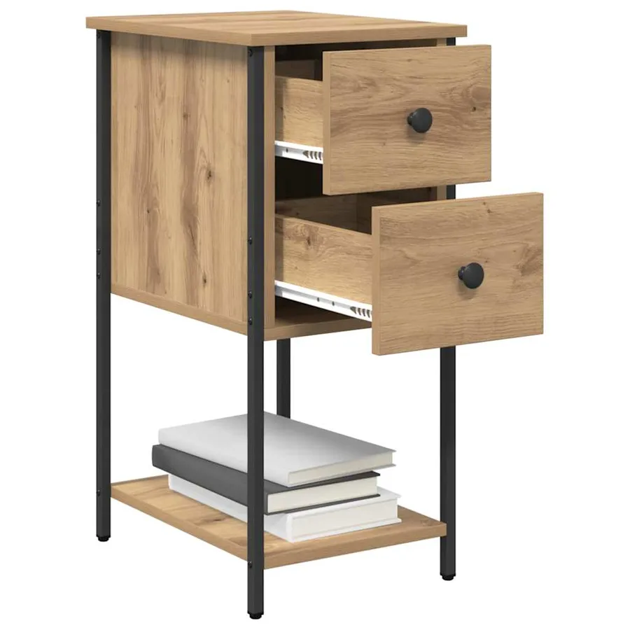 Cabinet de chevet chêne artisanal 32 x 42 x 70 cm - 3