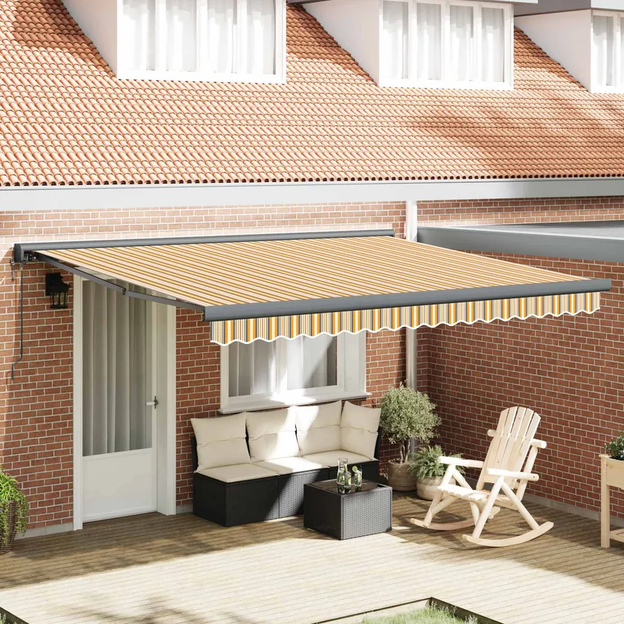 Auvent rétractable Multicolore 400 x 300 x 165 cm