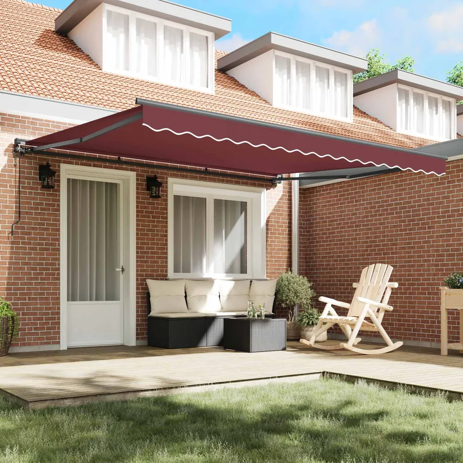 Cadre d'auvent Bordeaux 400 × 300 cm - 3