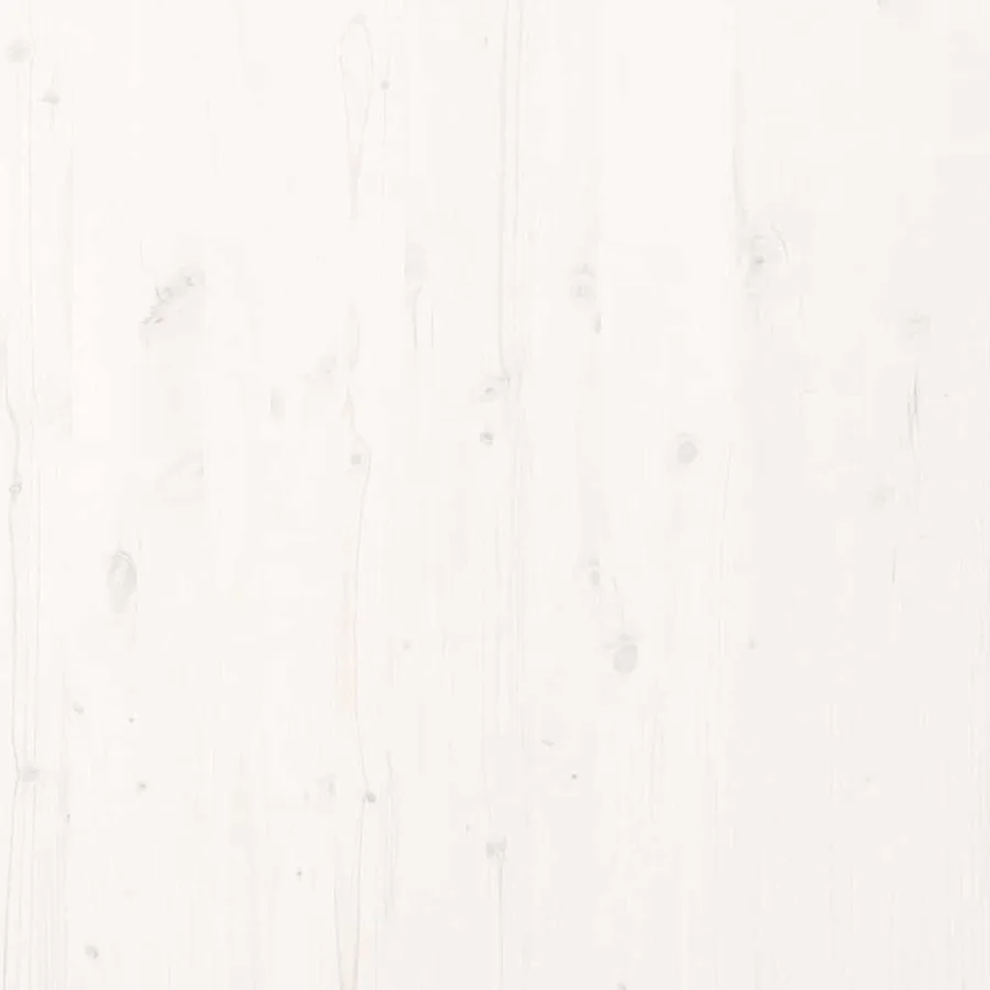 Cadre de lit Blanc 225,5 x 205,5 x 69,5 cm Bois de Pin Massif - 8