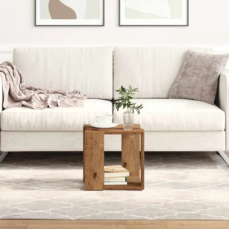 Table basse Bois Ancien 32 x 32 x 30 cm Bois d'ingénierie