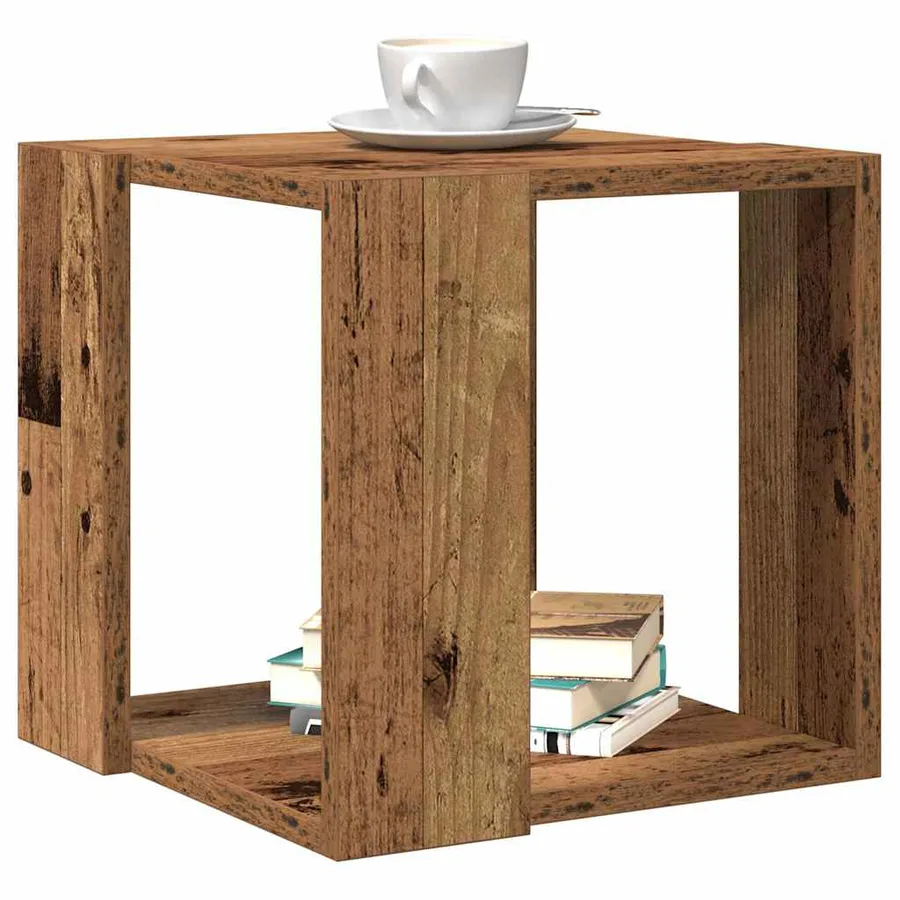 Table basse Bois Ancien 32 x 32 x 30 cm Bois d'ingénierie - 3