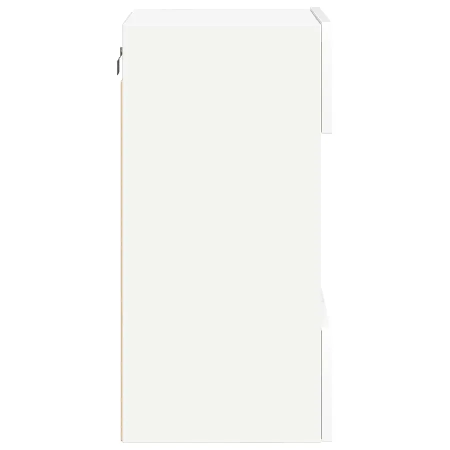 Meubles muraux avec lumières LED pour TV 2 pcs blanc 40x30x60,5 cm - 8