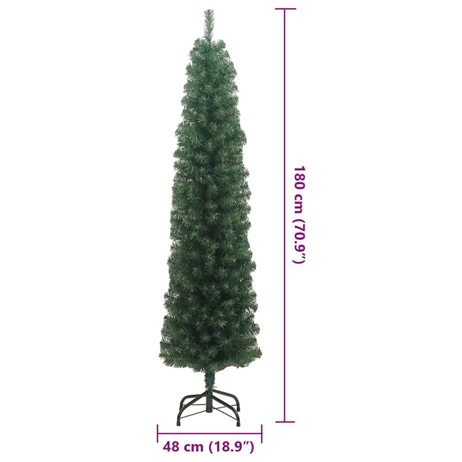 Sapin de Noël artificiel Vert 180 cm PVC et acier et plastique - 17